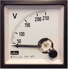 96 x 96 Analog Voltmetre