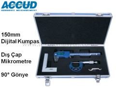 280-000-13 Dijital Kumpas, Mikrometre Ve Gönye Seti