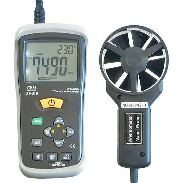 DT 619 Rüzgar Hızı ölçer Anemometre Ölçü Cihazi