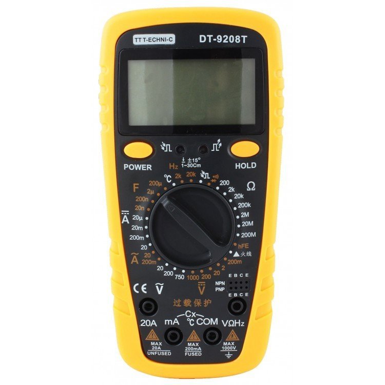 DT 9208T El Tipi Digital Multimetre ölçü Cihazı