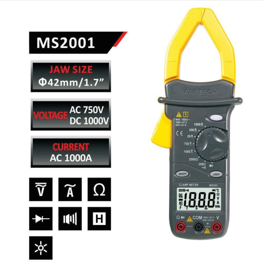 MS 2101 1000A AC/DC Pensampermetre Ölçü Cihazi