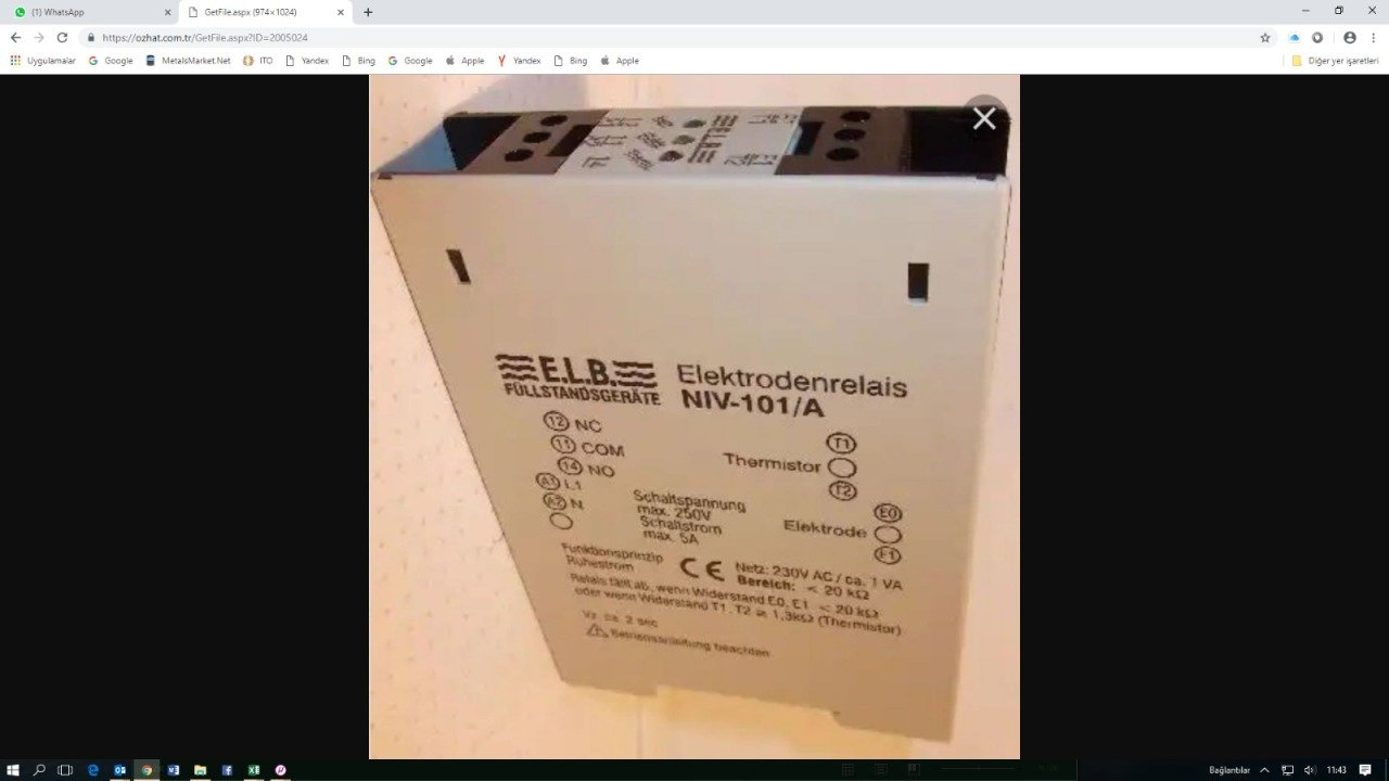 E.L.B.- Füllstandsgerate NIV-101-A electrode relay