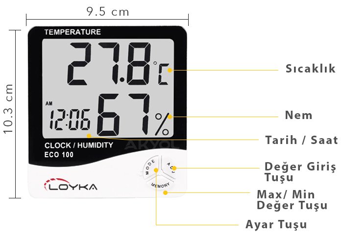 ECO 100 Sıcaklık ve Nem Ölçüm Cihazi